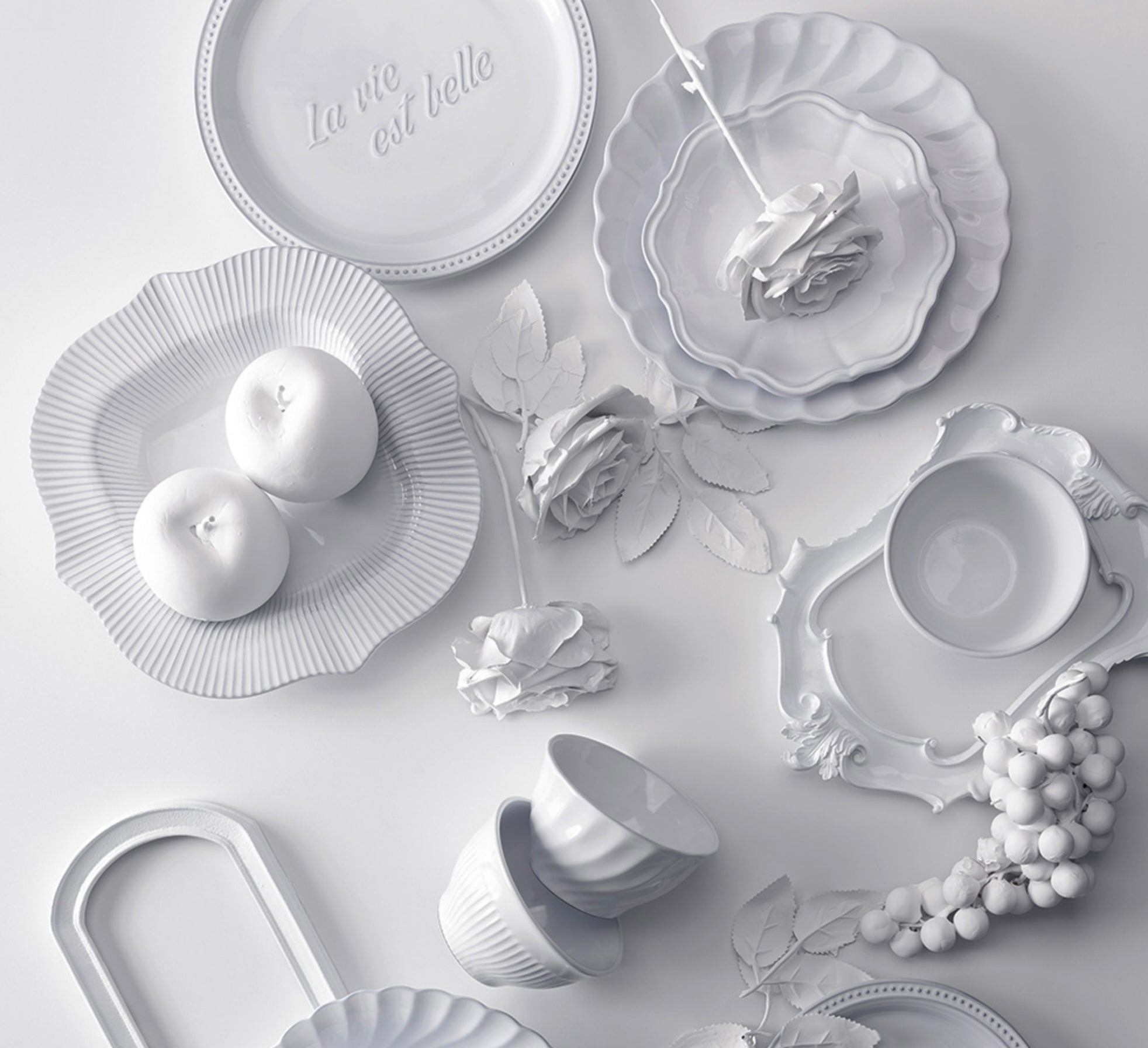 Blanc Pleats Plate Set image 6