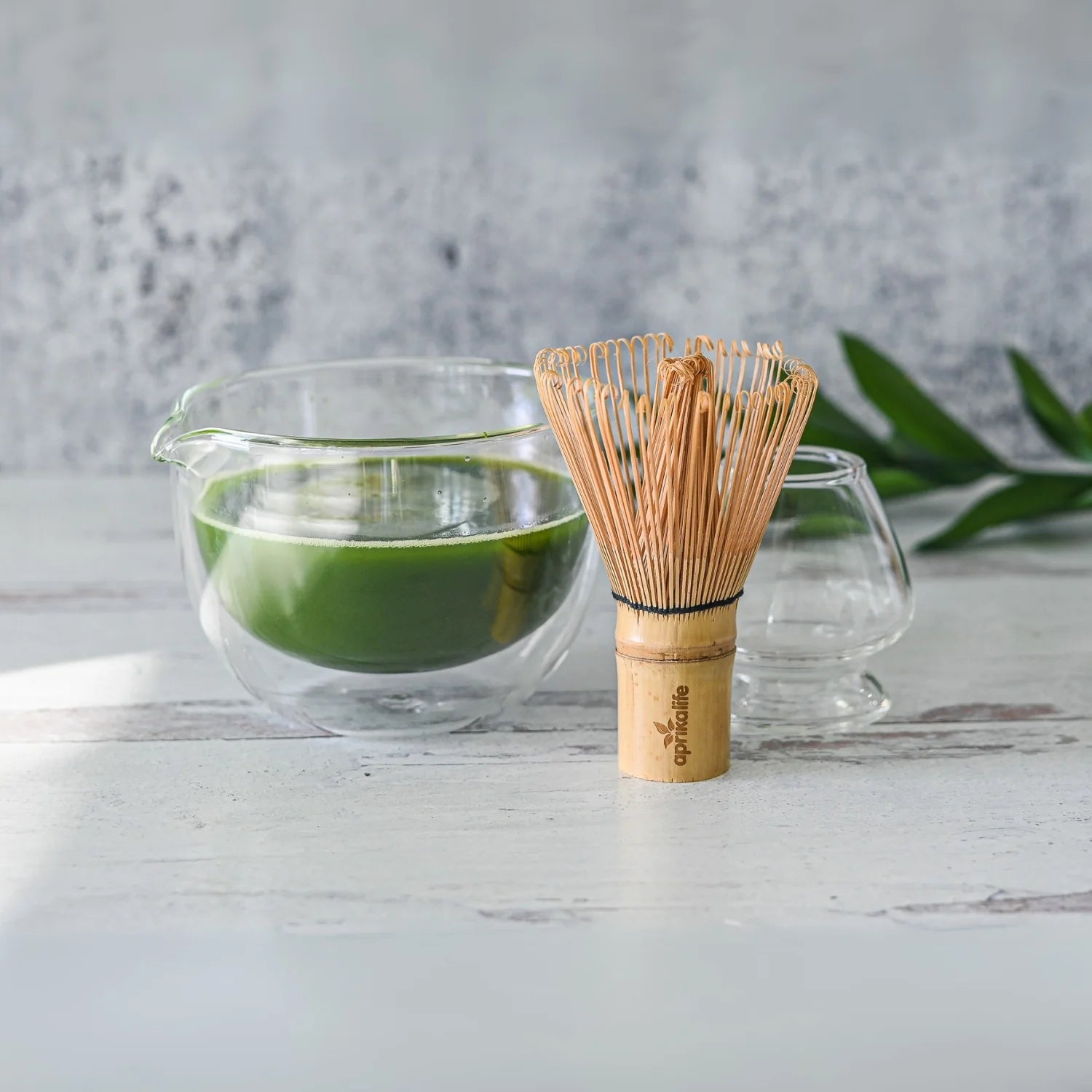 Double Sided Glass Matcha Bowl with Spout image 2
