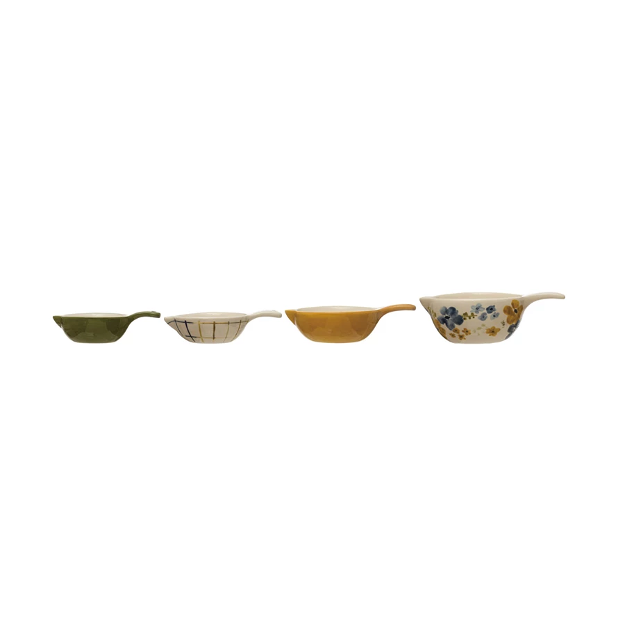 Floral Stoneware Measuring Cup image 0