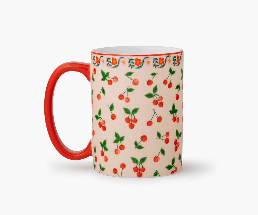 Cherries Porcelain Mug image 1