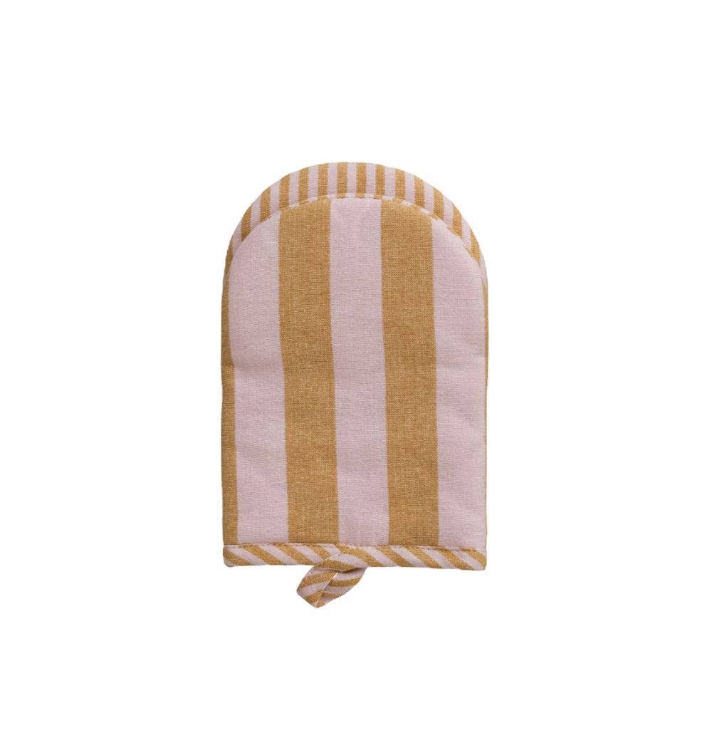 Woven Cotton Striped Oven Mitt image 4