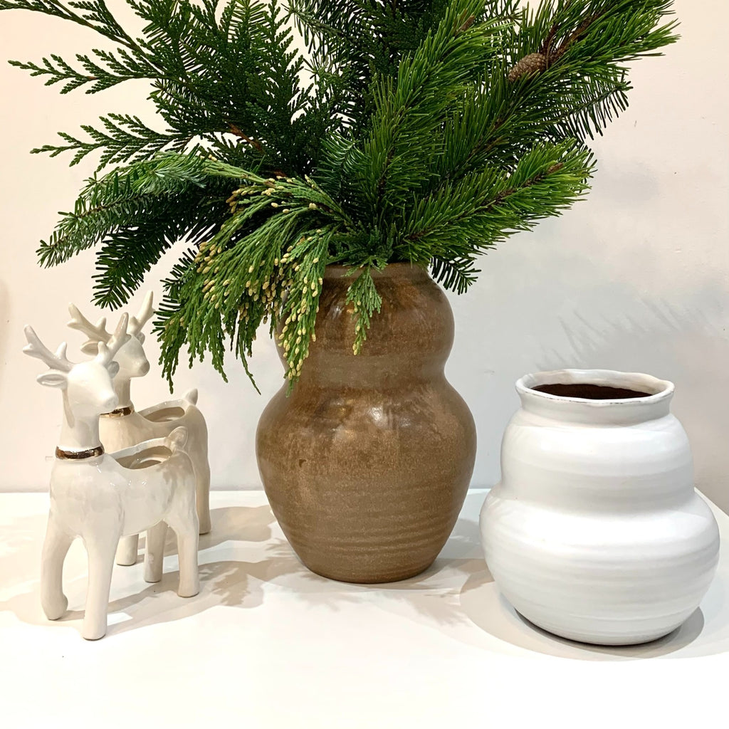Stoneware Reindeer Planter image 1