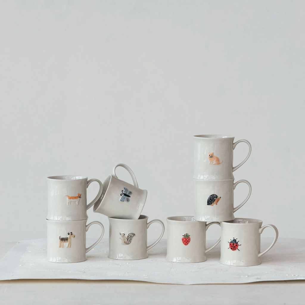 Embossed Stoneware Mug image 1