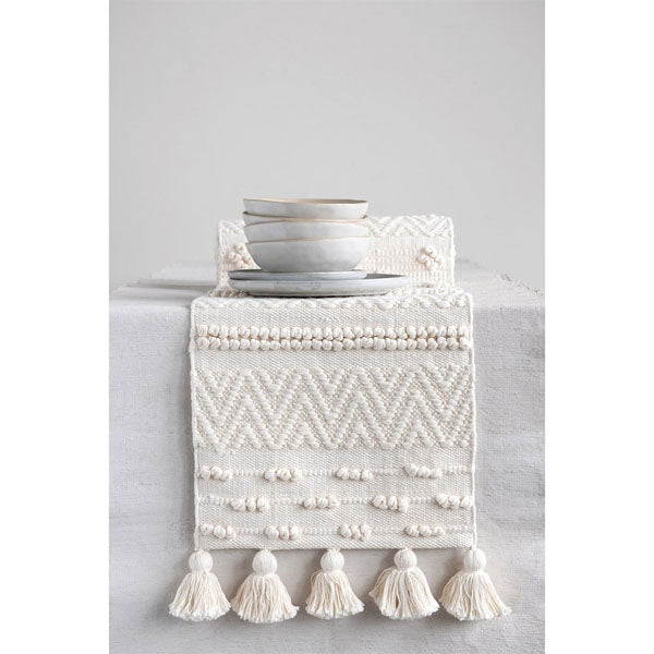 Woven Cotton Textured Table Runner image 1