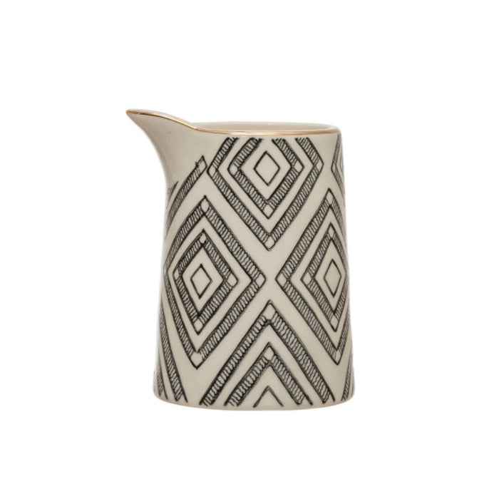 Stoneware Creamer with Pattern image 3