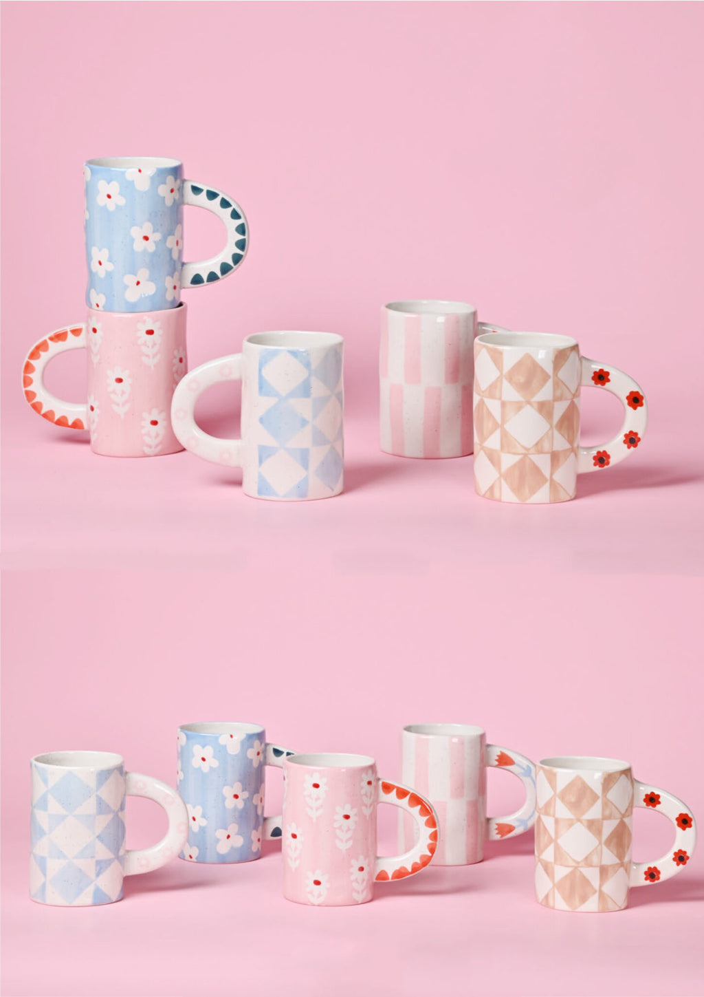 Pink Strip Ceramic Mug image 3