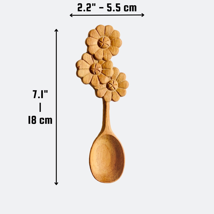 Three Flowers Wooden Spoon & Fork Set image 9