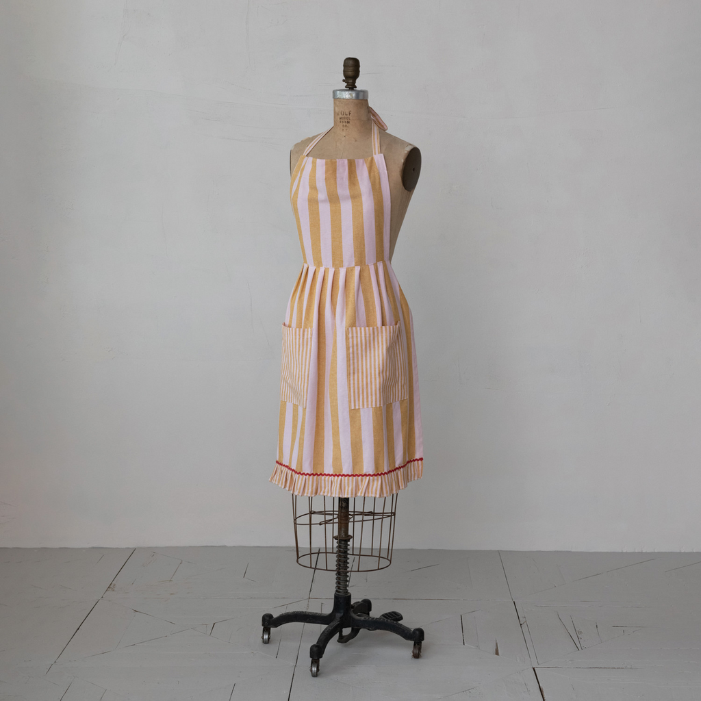 Woven Cotton Striped Apron image 3