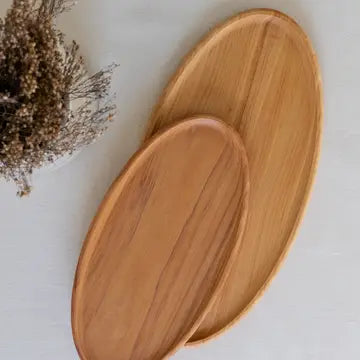 Hilda Oval Wood Serving Platter image 2
