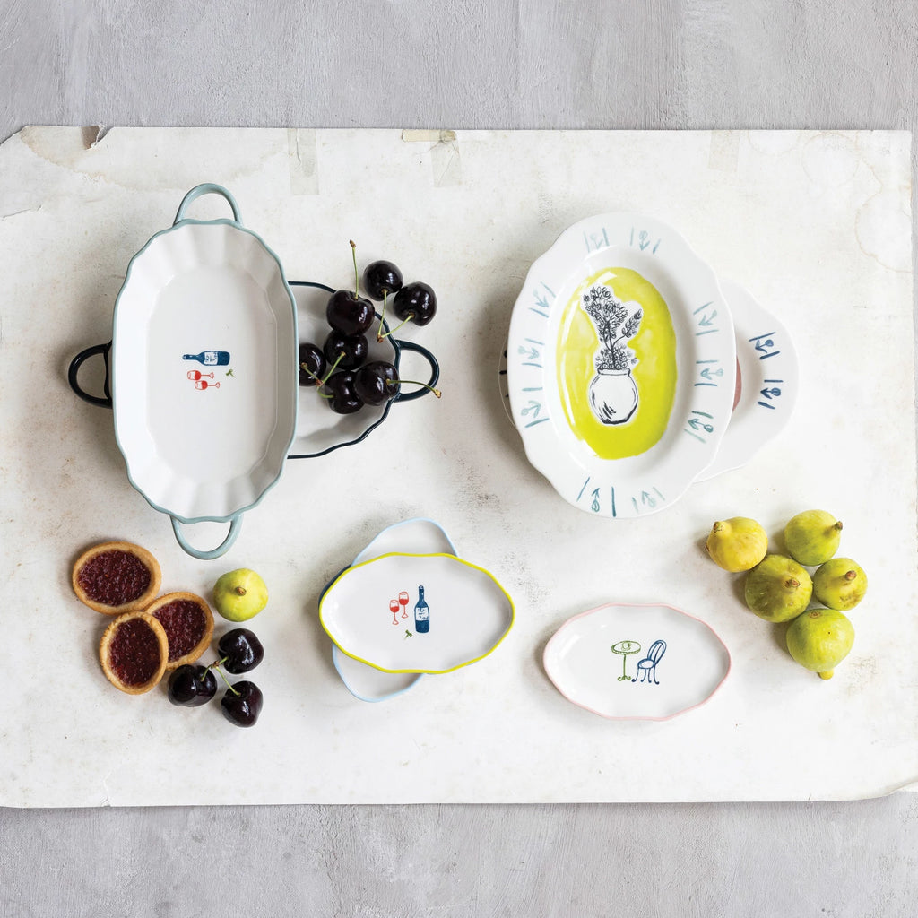Hand-Painted Plate w/ Scalloped Edge image 2