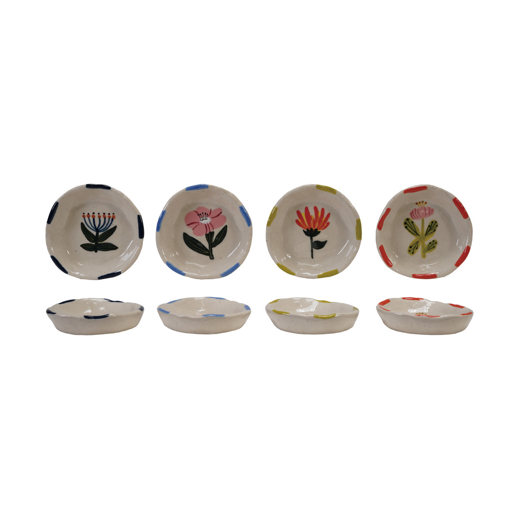 Hand-Painted Stoneware Dish image 0