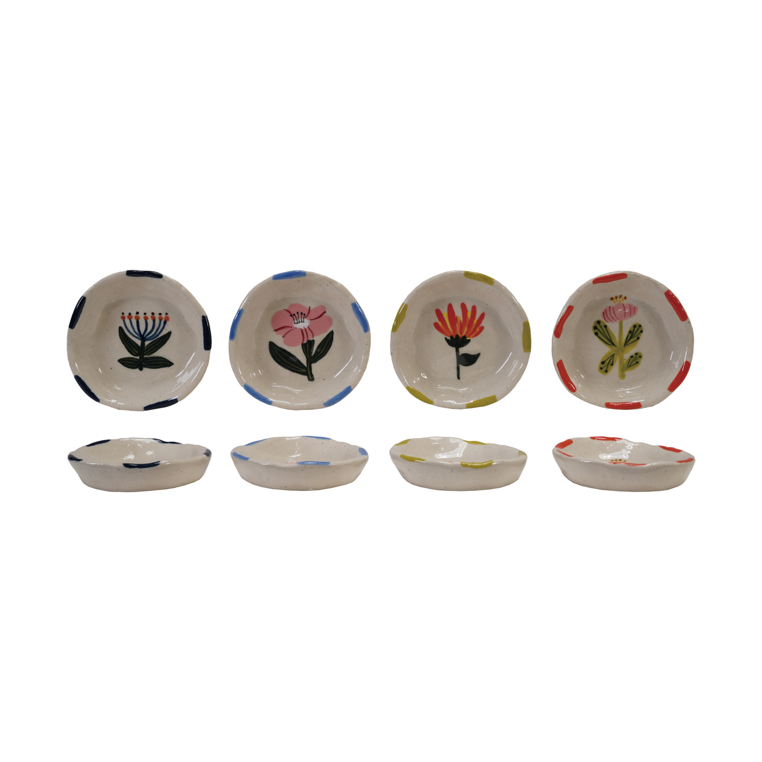 Hand-Painted Stoneware Dish image 0