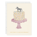 Zebra Cake -Birthday Card