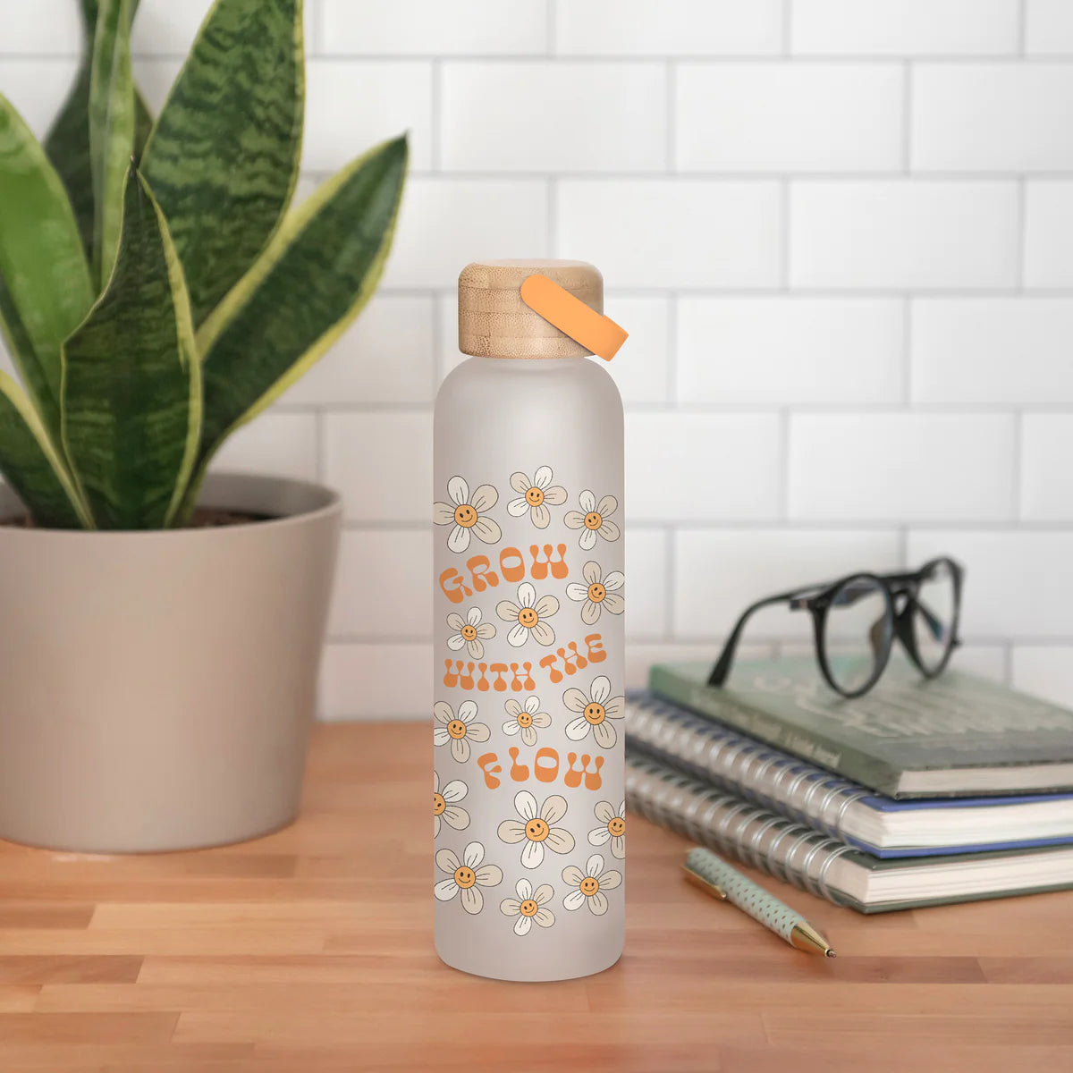 Grow With the Flow Glass Bottle w/ Lid image 5