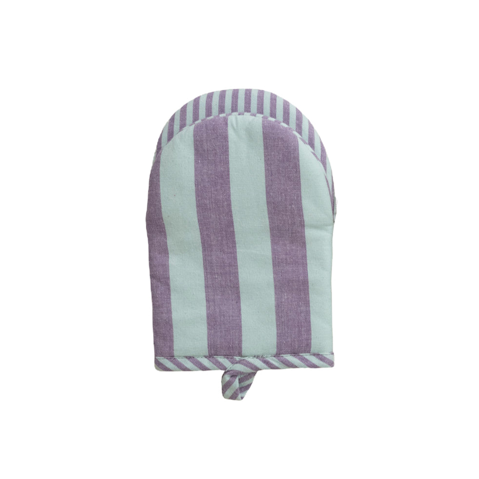 Woven Cotton Striped Oven Mitt image 3