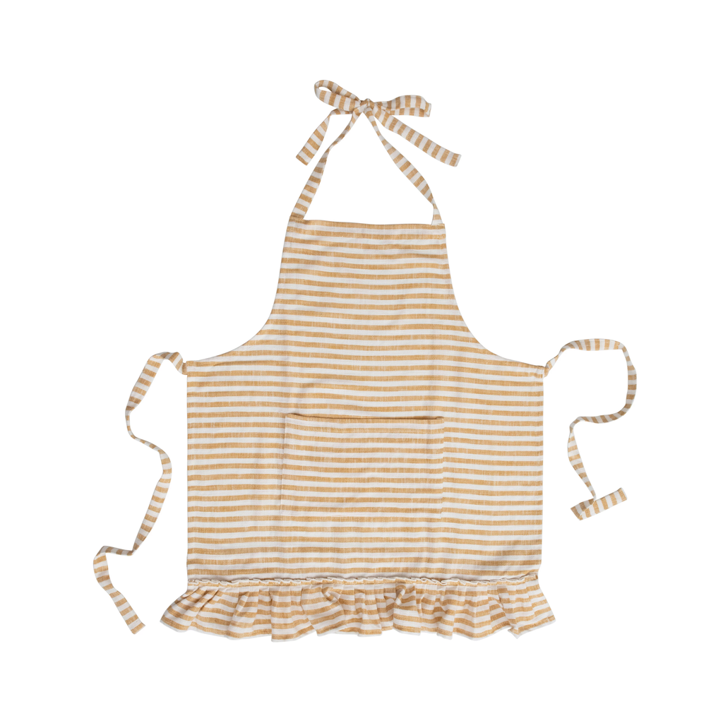 Striped Apron with Ruffle image 1