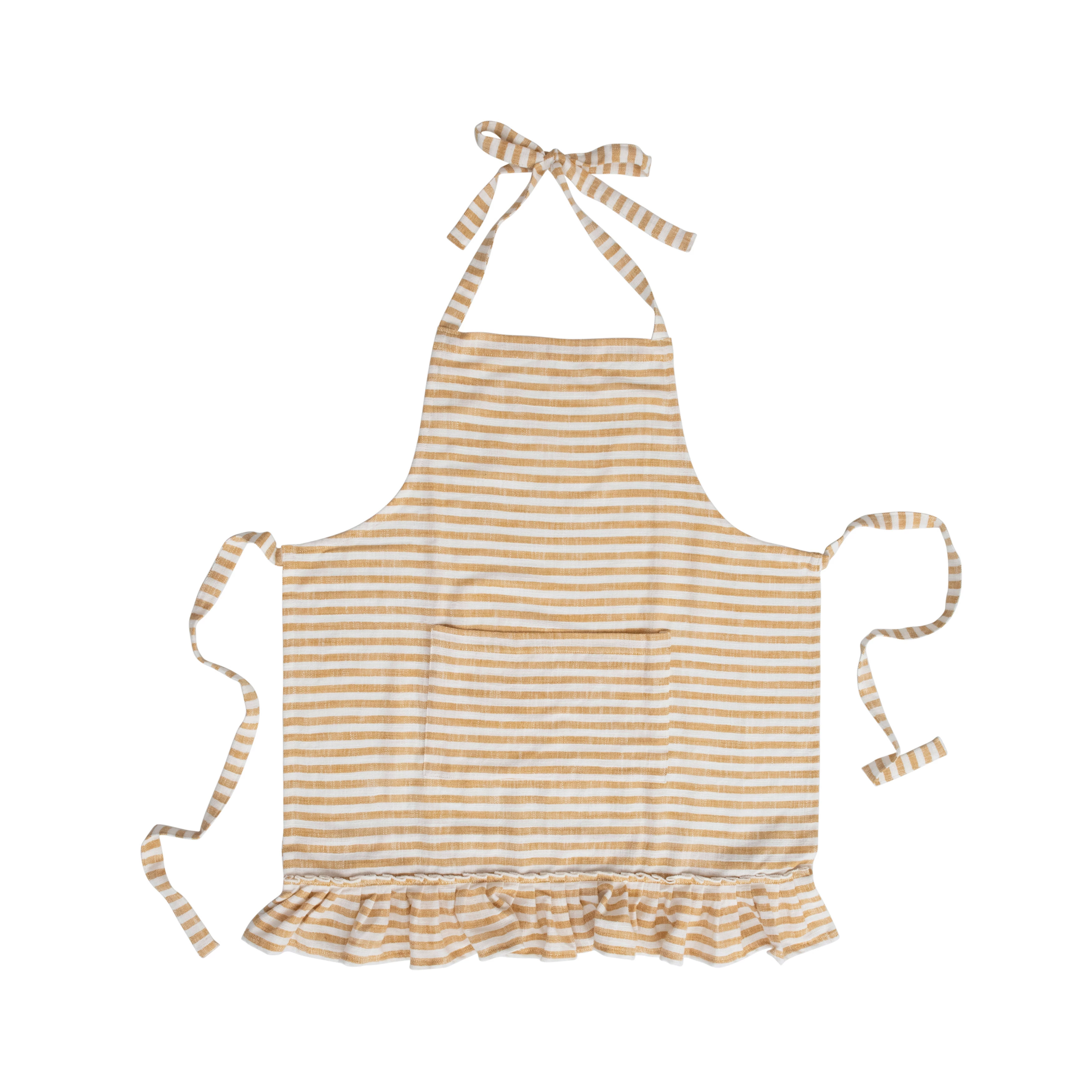 Striped Apron with Ruffle image 1