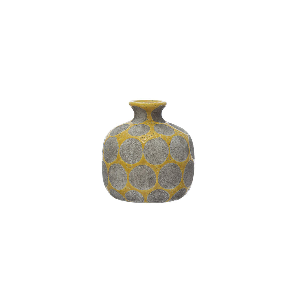 Terracotta Vase with Wax Relief Dots image 0