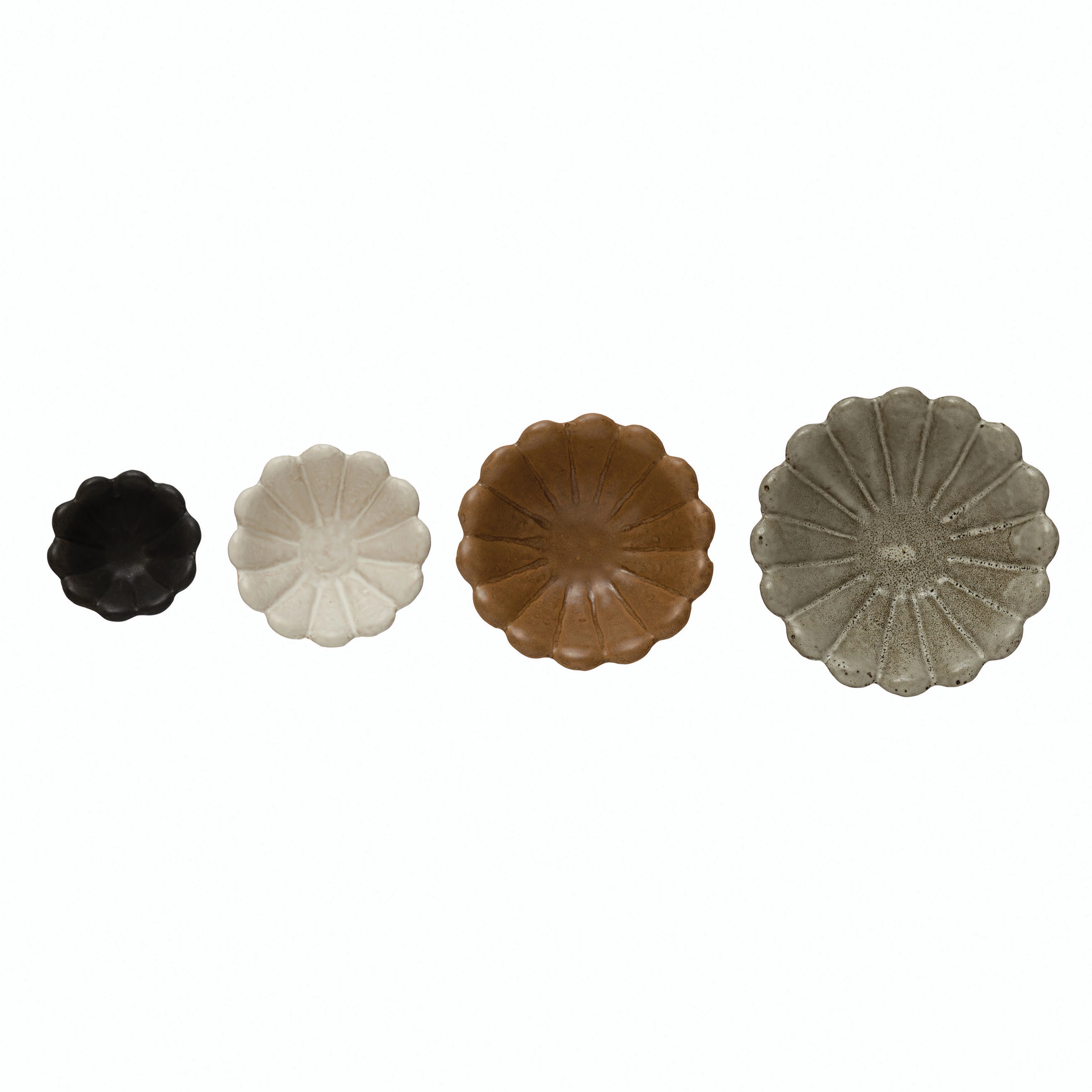 Stoneware Flower Bowls (Set of 4) image 0
