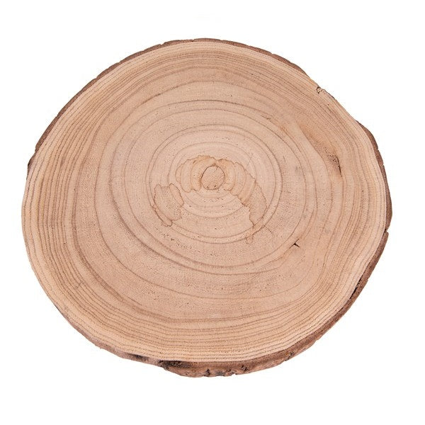 Wood Pedestal with Metal Legs image 1