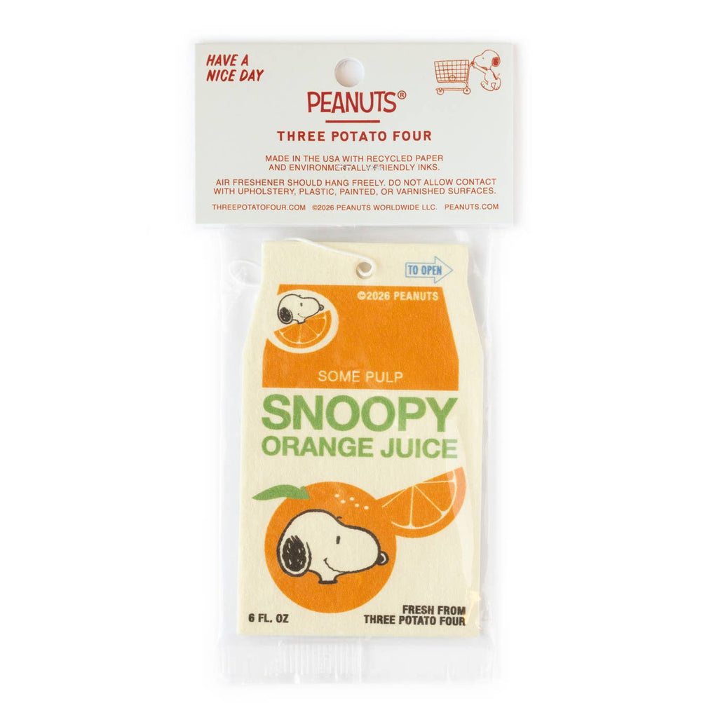 Snoopy Orange Juice Air Freshener