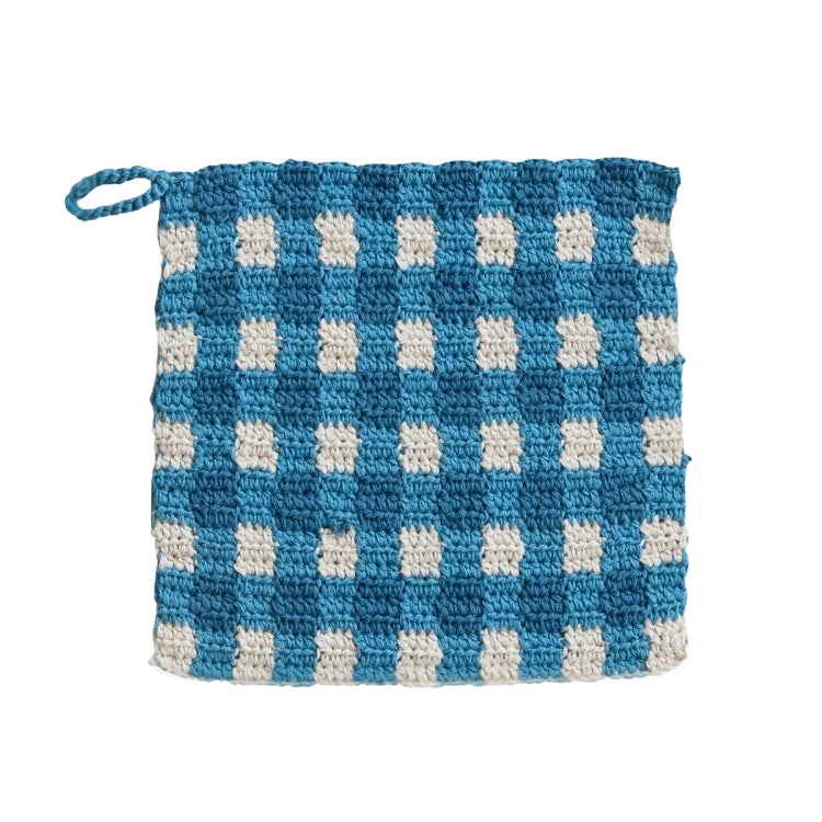 Cotton Crocheted Plaid Pot Holder image 2