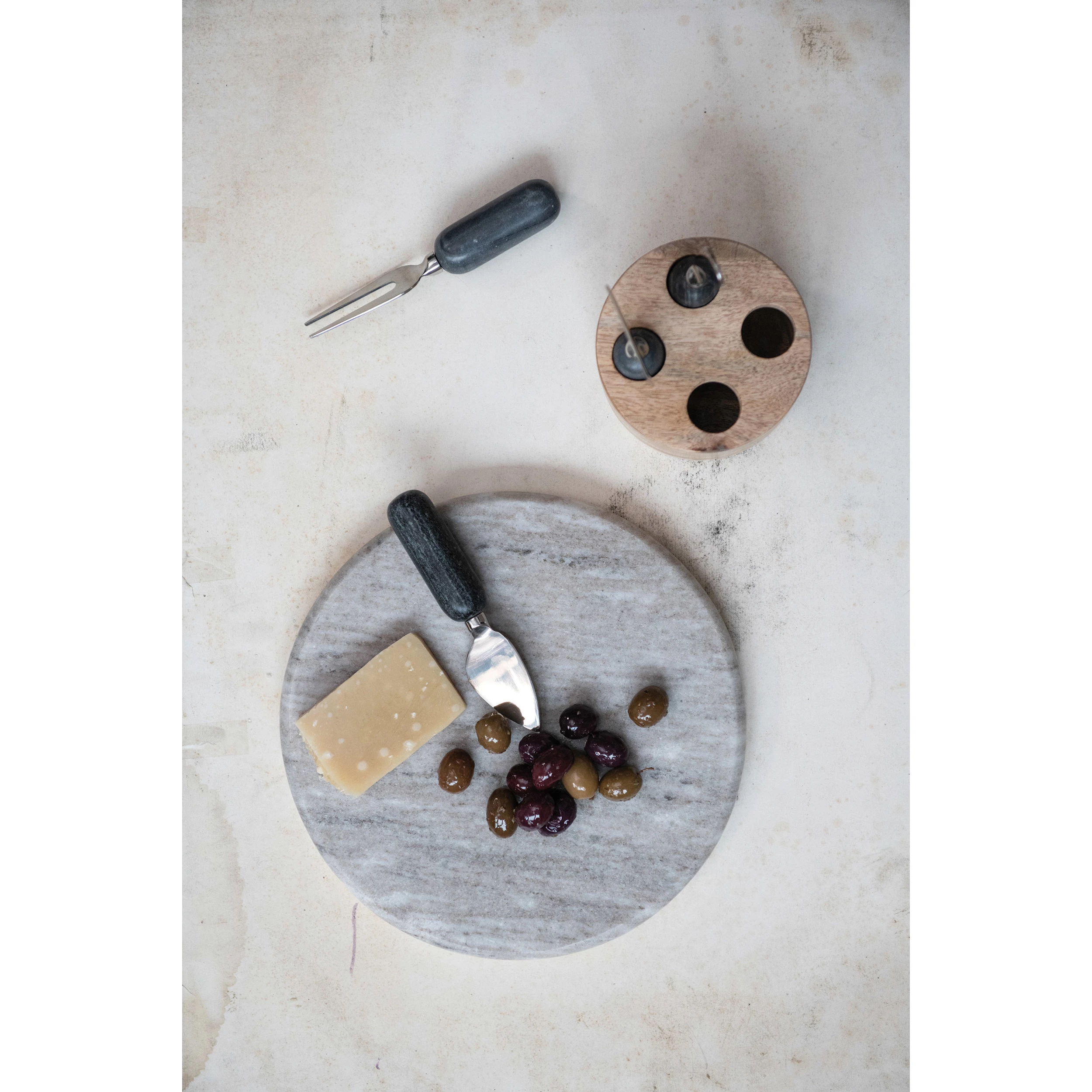 Round Marble Reversible Serving Board image 1