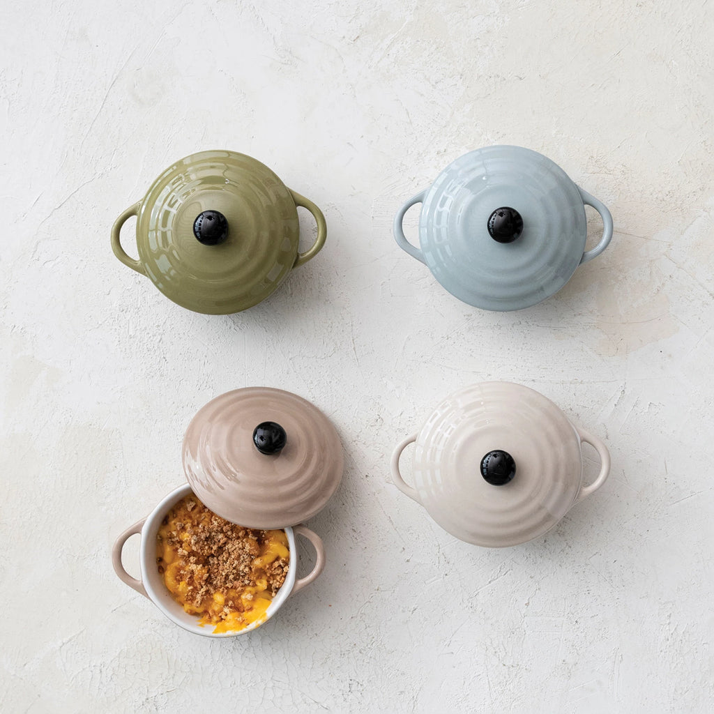 1 Cup Stoneware Mini Baker with Lid image 1
