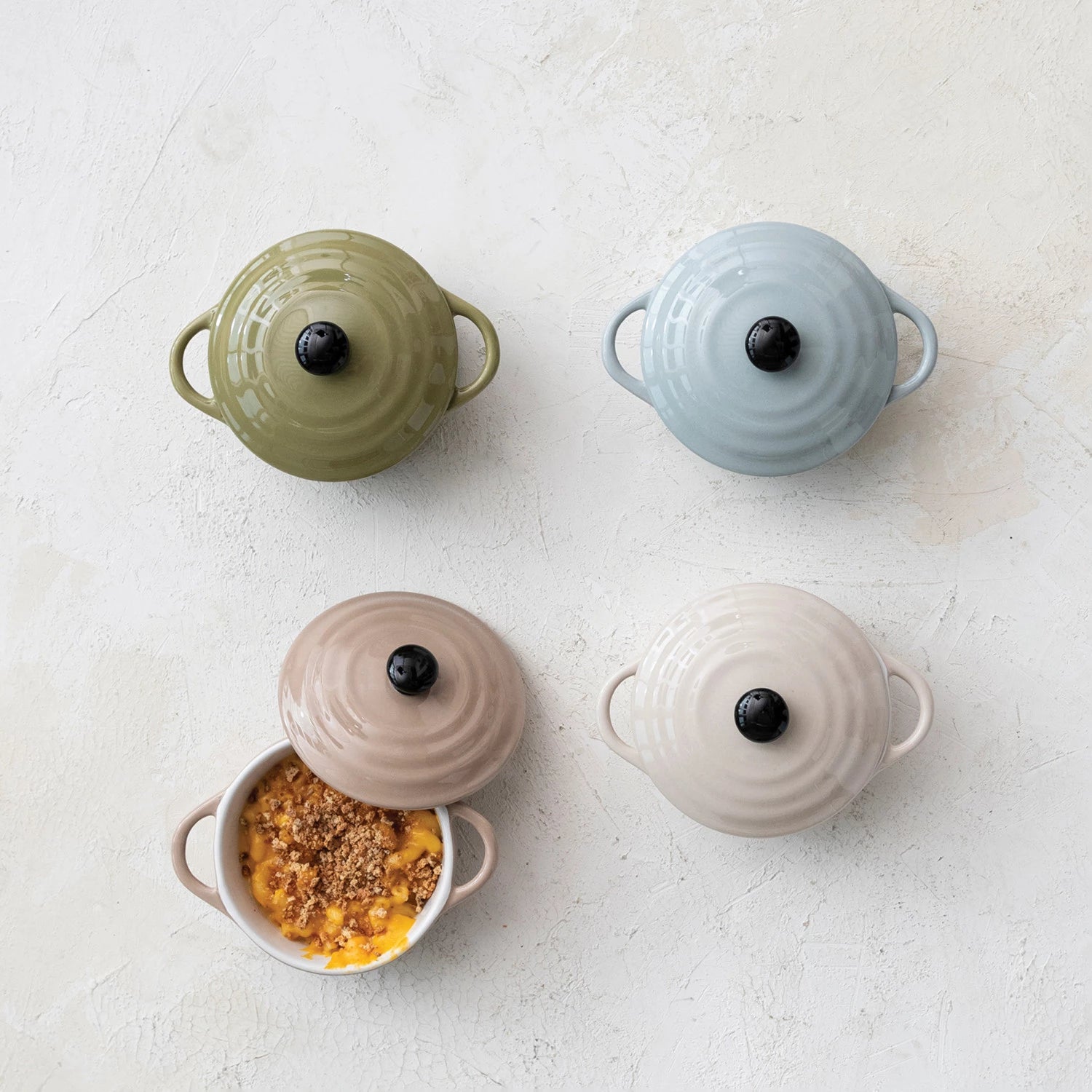 1 Cup Stoneware Mini Baker with Lid image 1