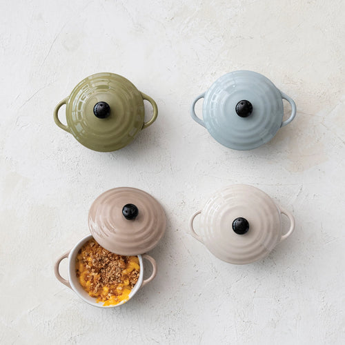 1 Cup Stoneware Mini Baker with Lid image 1