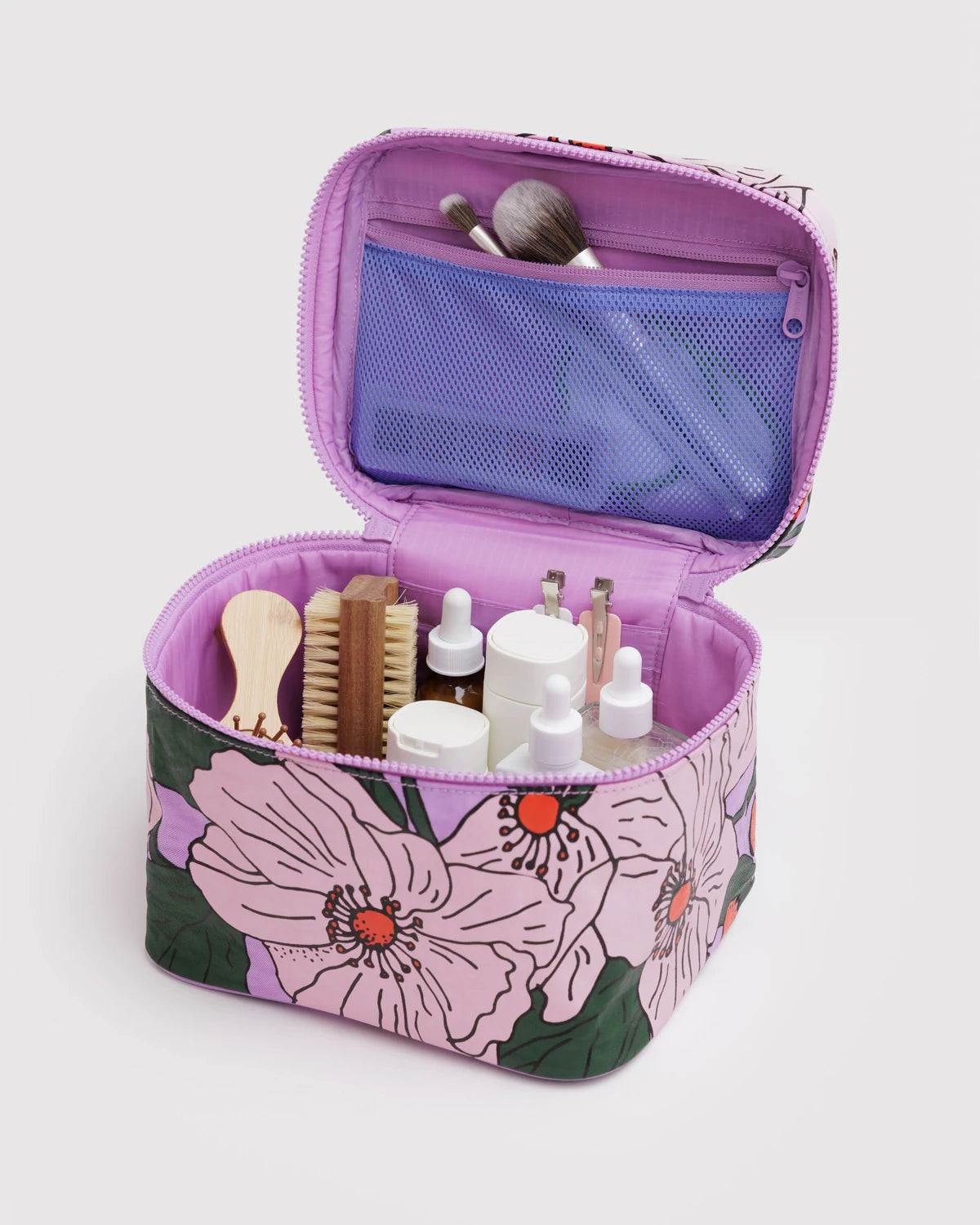 Large Cosmetic Case - Pink Poppy image 2