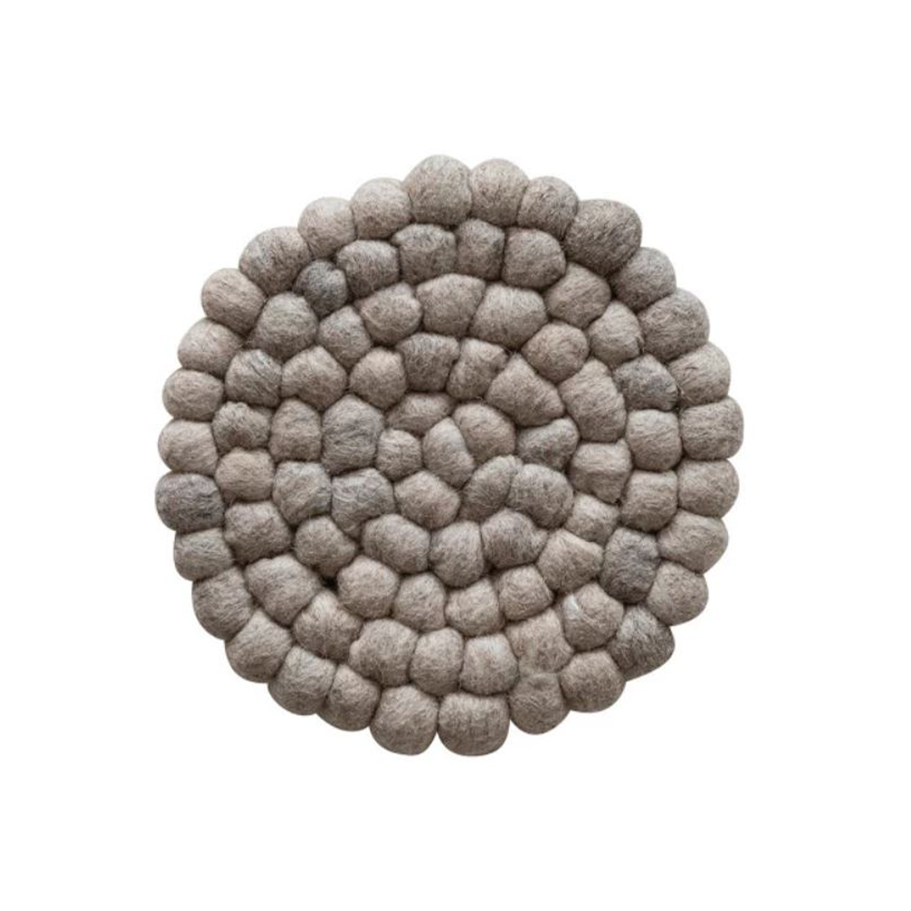 Wool Felt Ball Trivet image 1