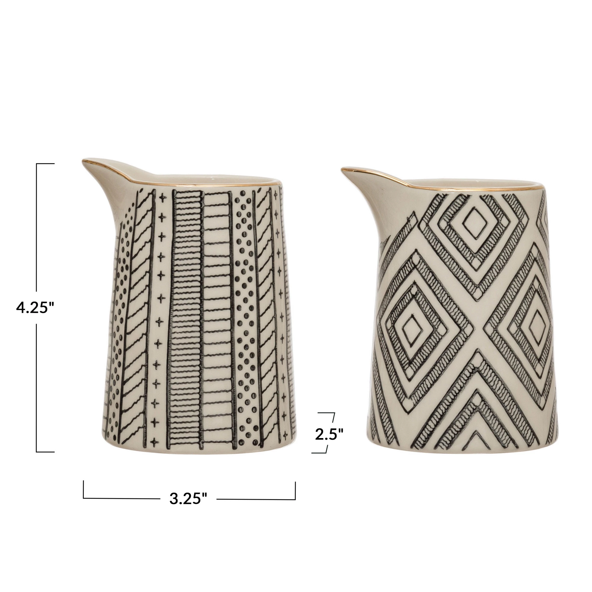 Stoneware Creamer with Pattern image 4