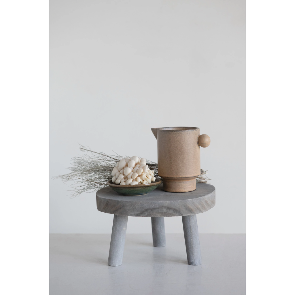Paulownia Wood Pedestal w/ Grey Wash image 1