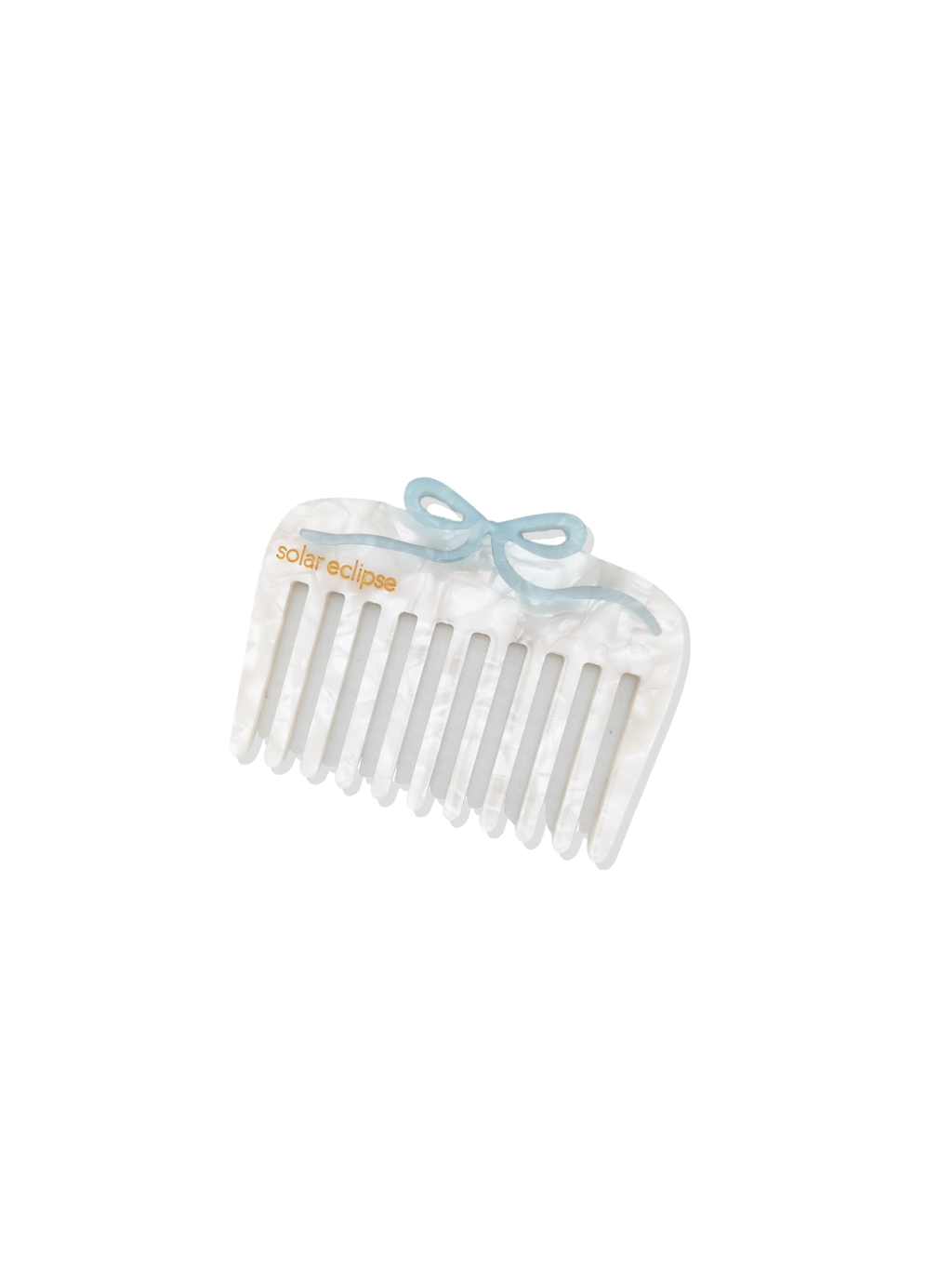 Blue Bow Pocket Hair Comb