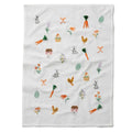 Spring Farm Embroidered Tea Towel image 0