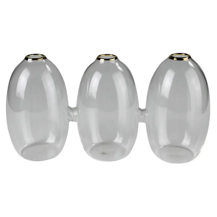 Vase Trio w/ Gold Rim image 0