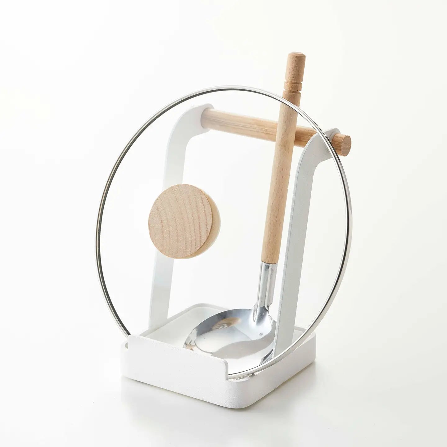 Tosca Lid & Ladle Stand - Steel + Wood image 1
