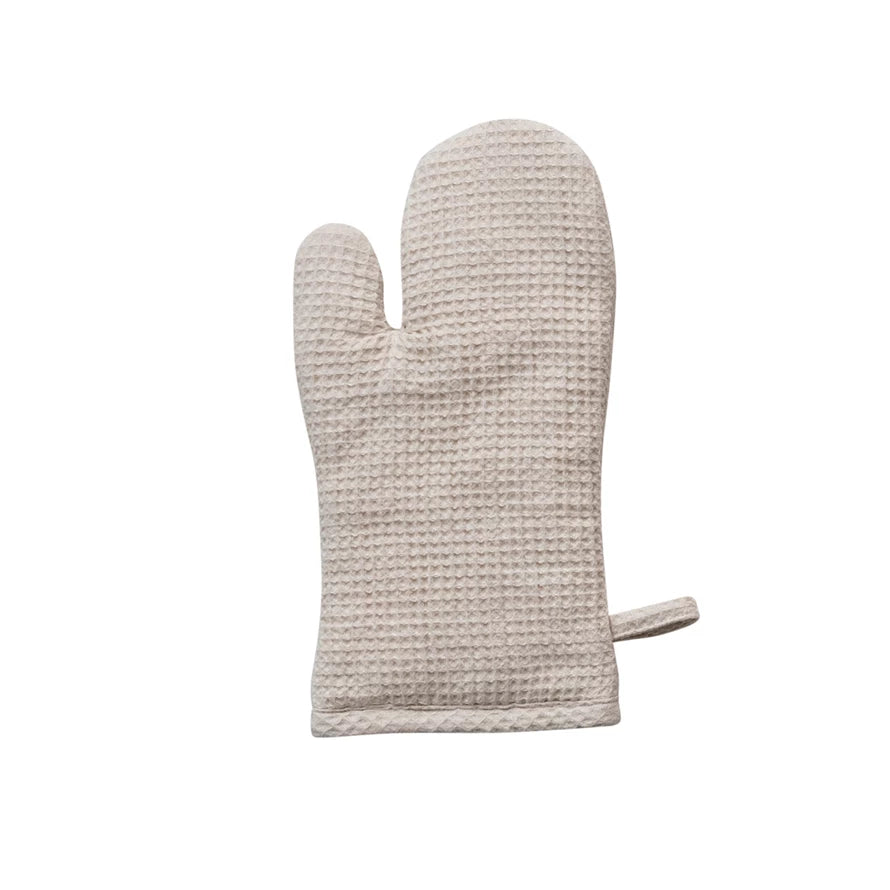 Linen & Cotton Waffle Hot Mitt image 2