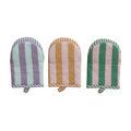 Woven Cotton Striped Oven Mitt image 0