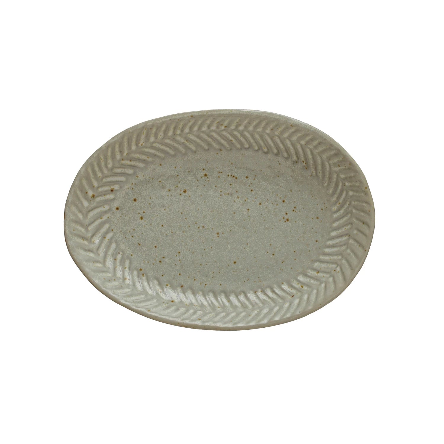 Debossed Stoneware Plate image 0
