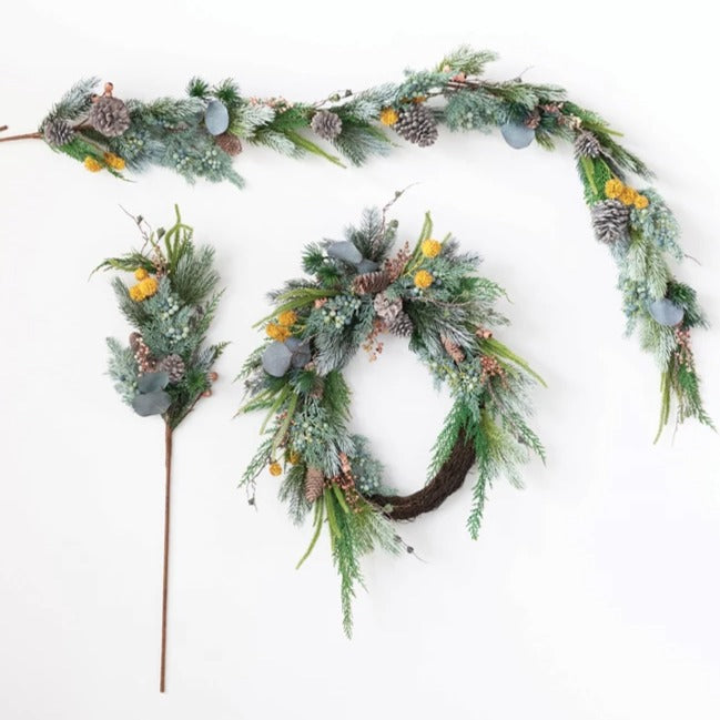 Faux Mixed Evergreen Garland image 2