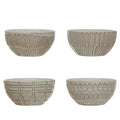 Debossed Stoneware Bowl Set image 0