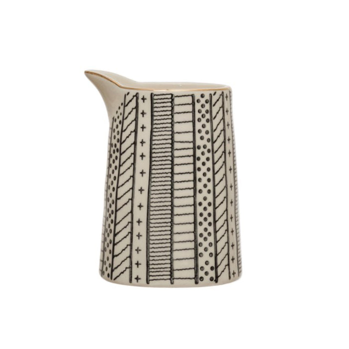 Stoneware Creamer with Pattern image 2