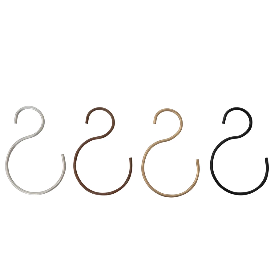 Hand-Forged Iron S-Hook (Set of 4) image 0