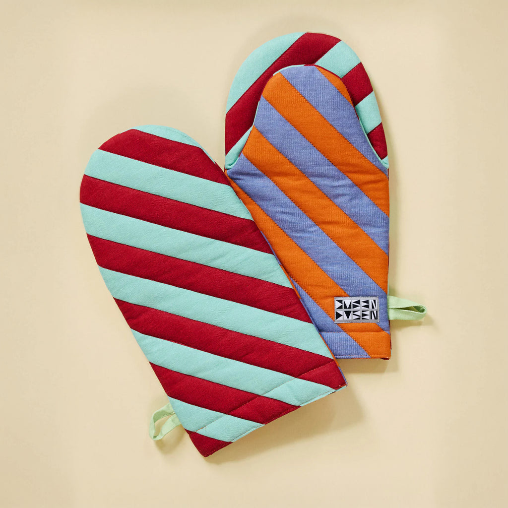 Stripe Oven Mitts image 1