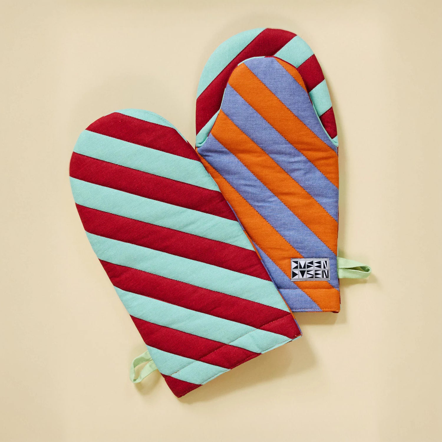 Stripe Oven Mitts image 1