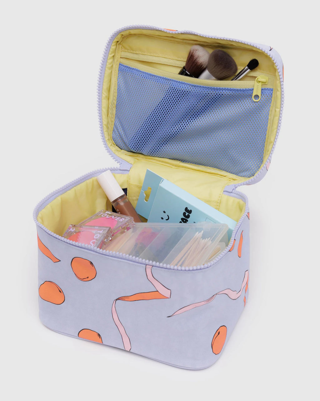 Large Cosmetic Case - Apricots & Ribbons image 2