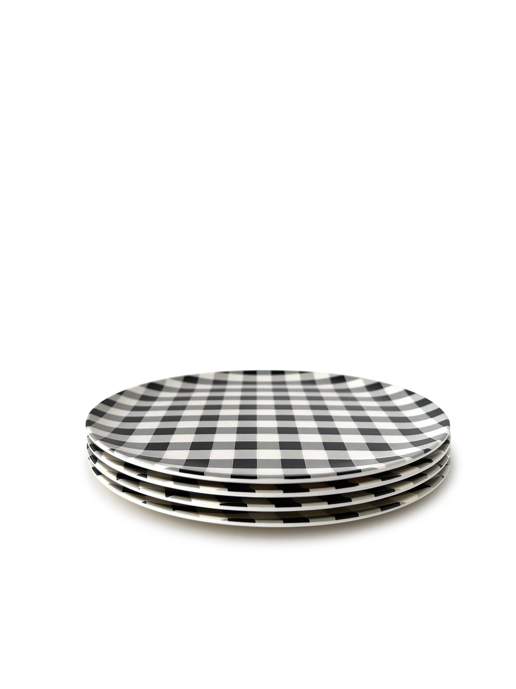Gingham Black Side Plate