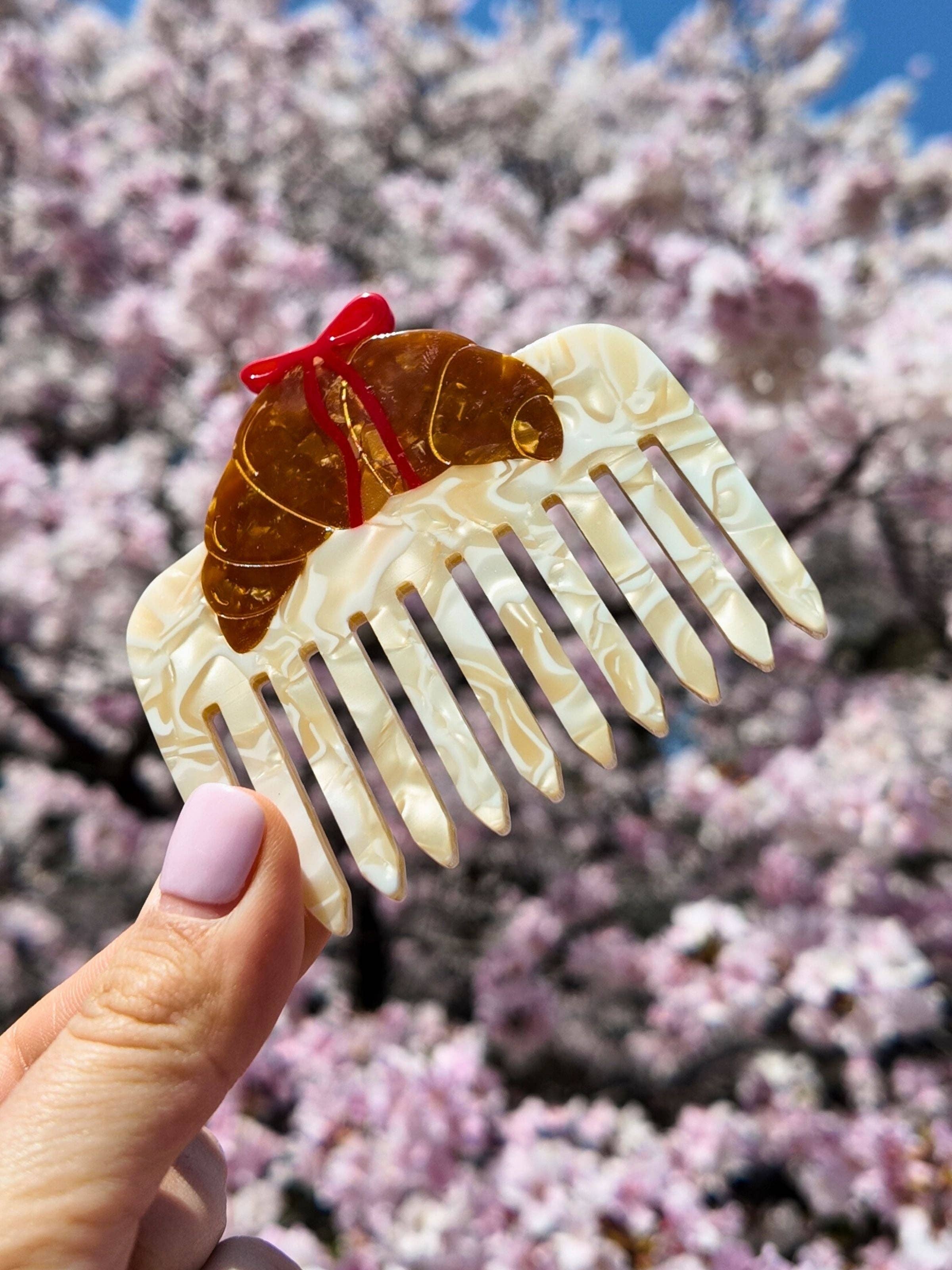 Croissant Bow Pocket Hair Comb